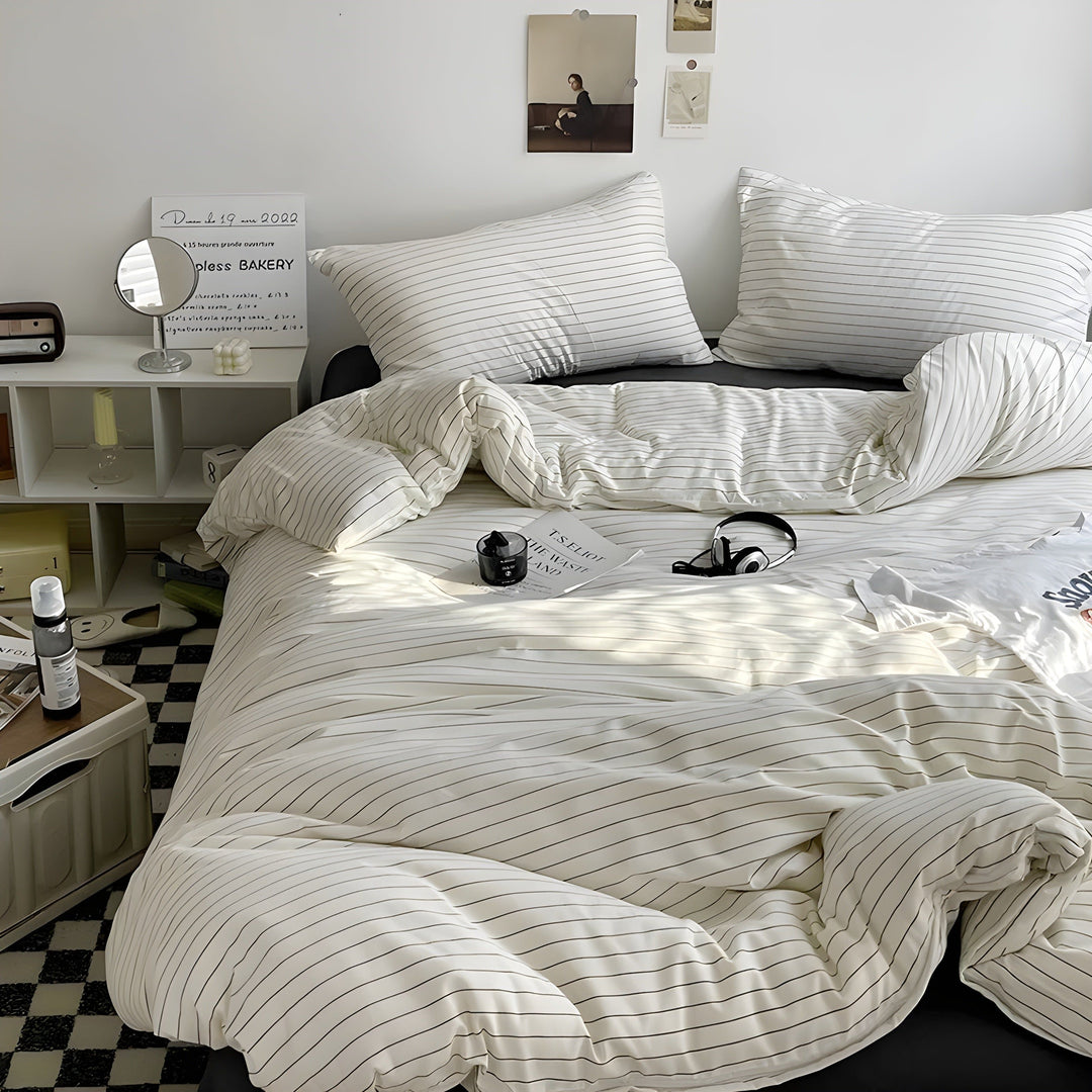 PureLoom sengetøysett – Moderne, hudvennlig sengetøysett (1 dynetrekk + 1 laken + 2 putetrekk)