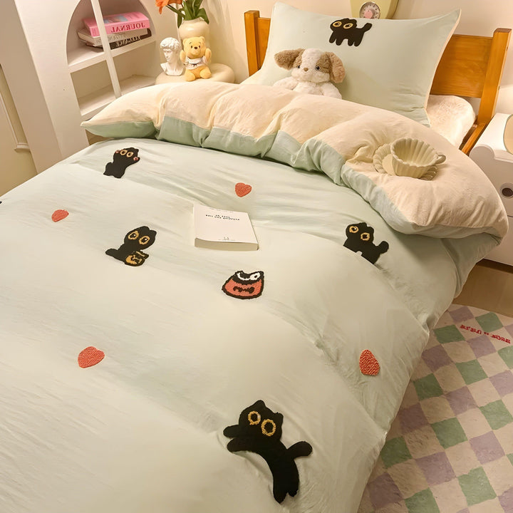 CloudComfort sengetøysett – Komfortabelt og hudvennlig Lucky Cat sengetøy