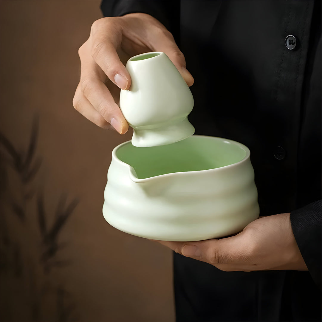 Skanto | Matcha Keramisk Sett – Tradisjonell Japansk Te Sett for Avslappende & Bevisste Øyeblikk