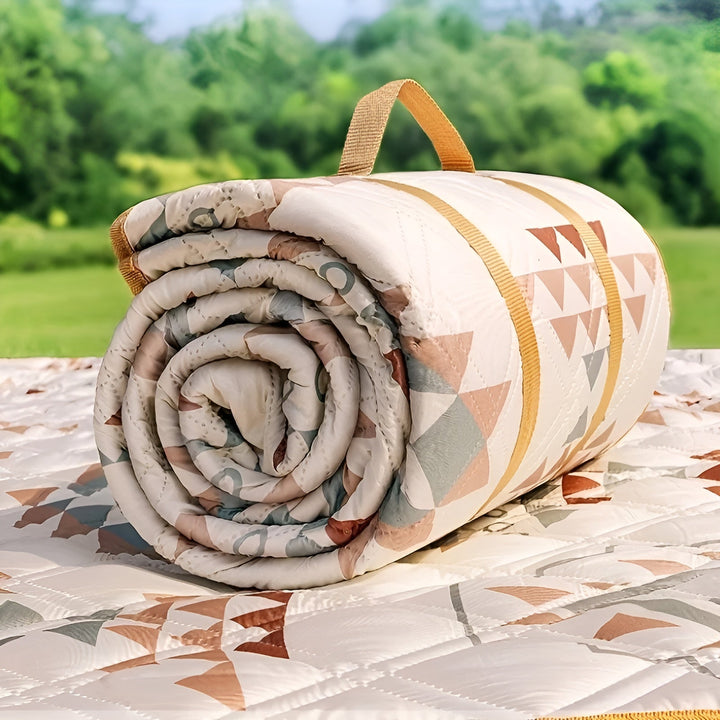 Picnic teppe med rutet mønster – Vanntett & Foldbar | Ideell for Park, Strand & Camping | Skanto