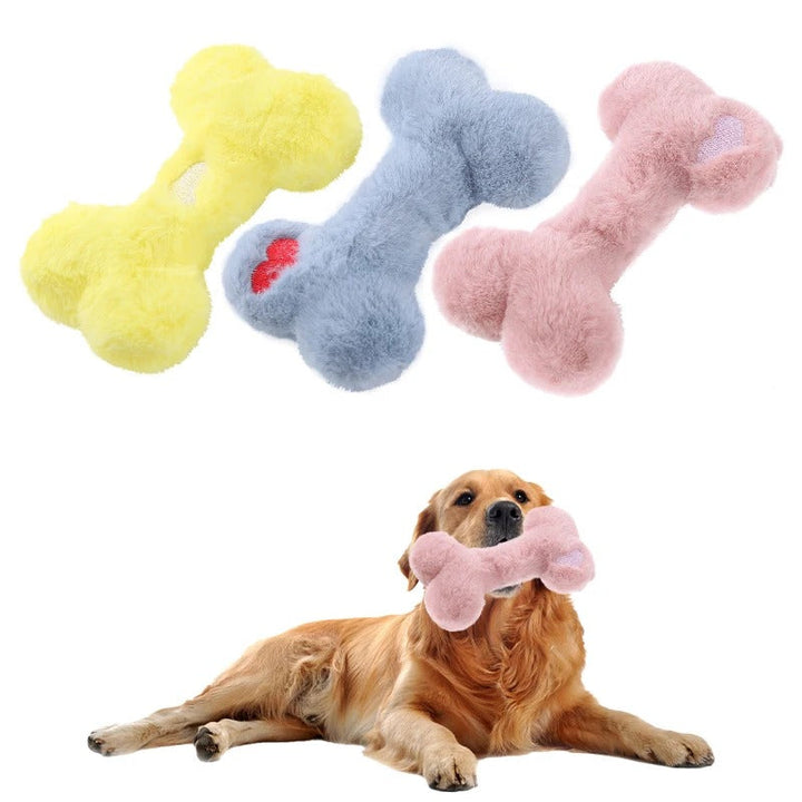 Søt Love Bone Plush Squeaky Hundelek Skanto
