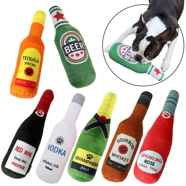 Champagne Flaske Form Hund Leketøy Bolle