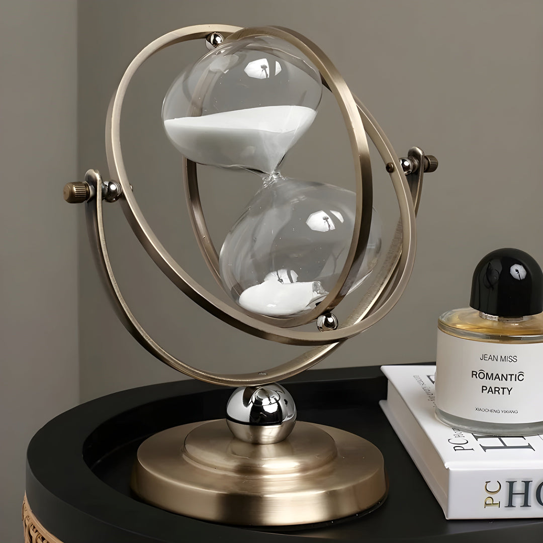 Globeformet timeglass – vintage-utseende, antikk stil for stue eller kontor