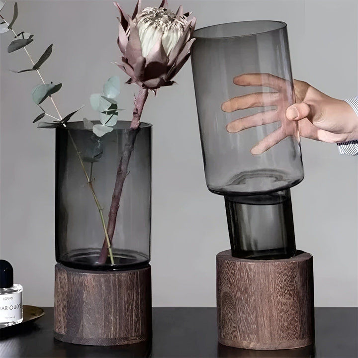 HydroGlass Vase - Europeisk Tre-Transparent Glass Vase | Skanto