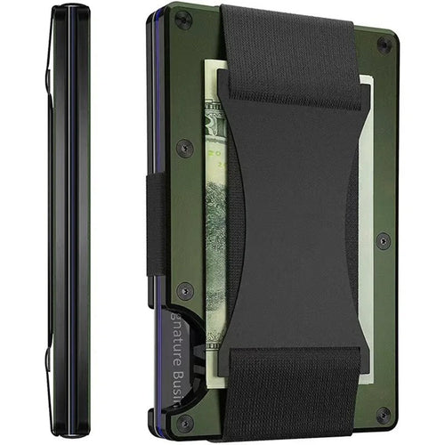 Skanto | Titanium Matte Cobalt Kortholder – Slank & Stilig RFID-lommebok for Menn & Kvinner