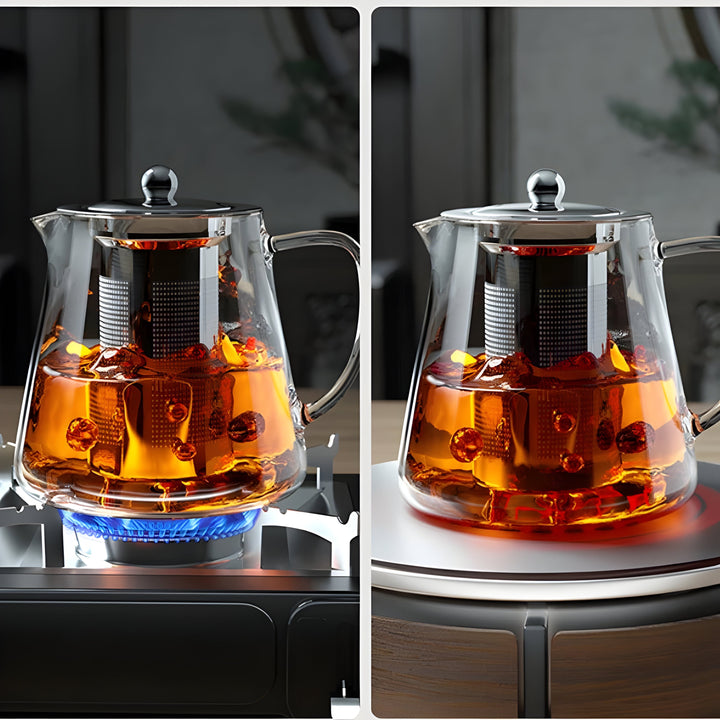 CrystalBrew-krus – Varmebestandig glass med filter i rustfritt stål