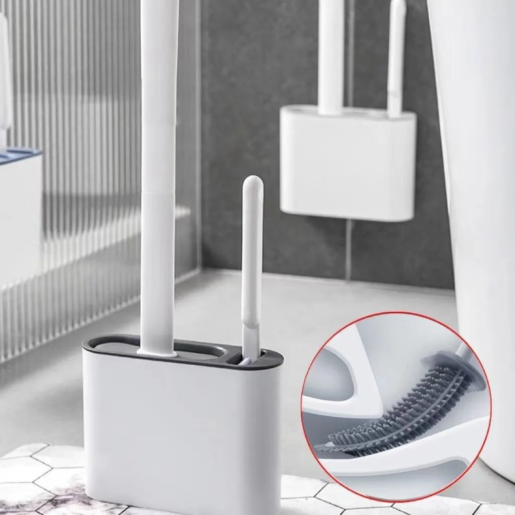 Skanto | Toalettbørste | Veggmontert, Hygienisk design med holdbare børster for full rengjøring i små bad
