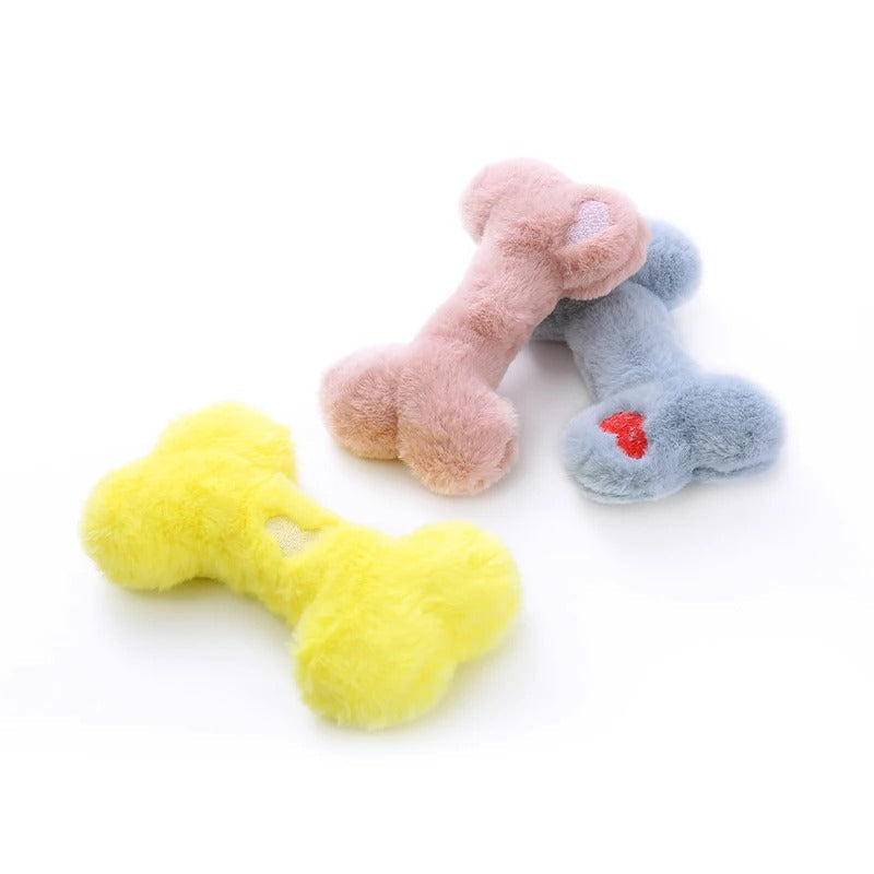 Søt Love Bone Plush Squeaky Hundelek Skanto