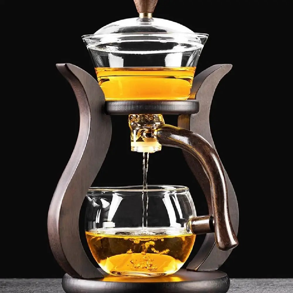 Glass Teaset med magnetisk flyt – semi-automatisk kjele, varmebestandig og elegant | Skanto
