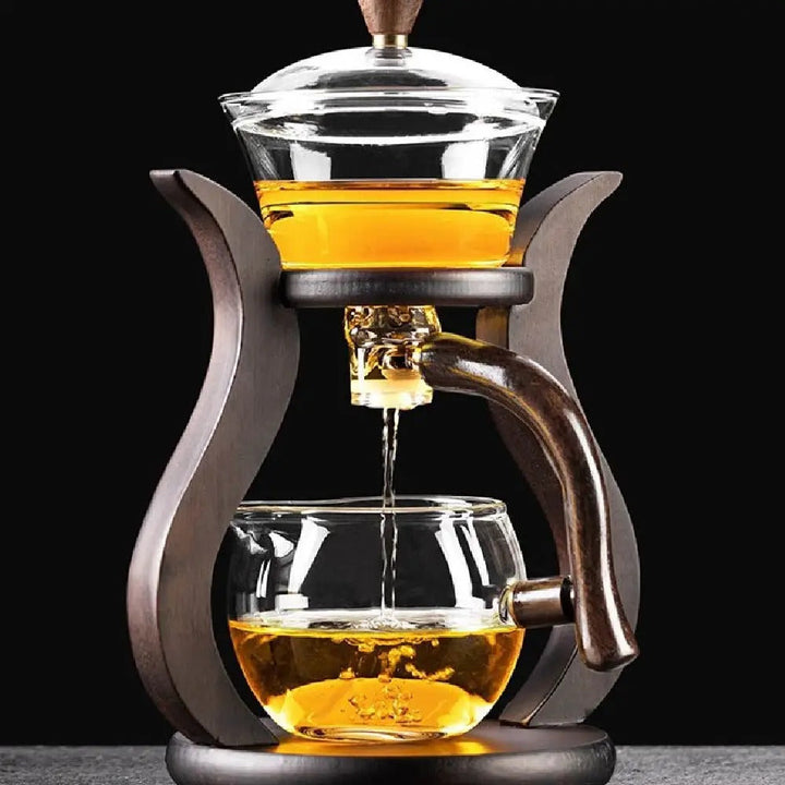 Glass Teaset med magnetisk flyt – semi-automatisk kjele, varmebestandig og elegant | Skanto