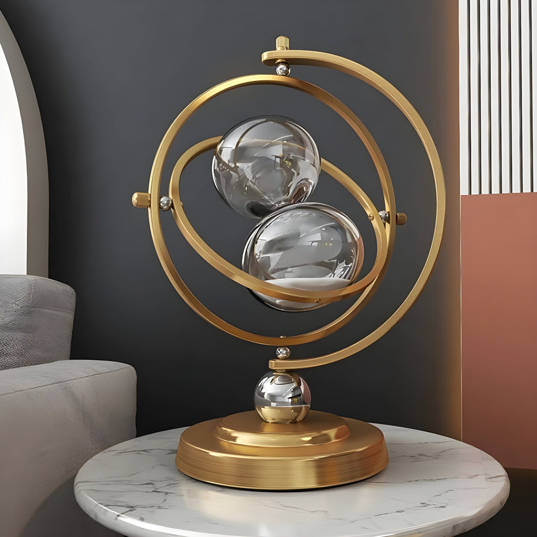 Globeformet timeglass – vintage-utseende, antikk stil for stue eller kontor