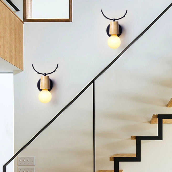 Deer Antler Vegglampe i Nordisk Stil Design | Skanto