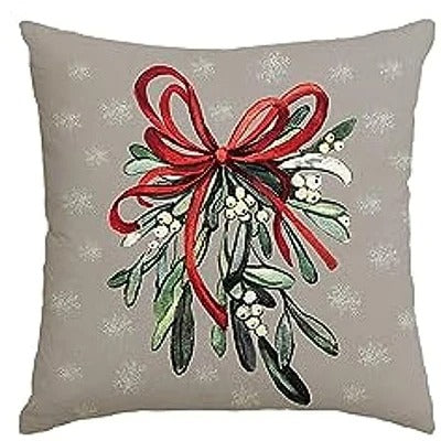 Skanto | MerryCushion – Grønn putetrekk med festlig juleskrift 45x45 cm