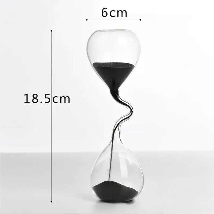 Skanto | Curvy Black Hourglass | Glass