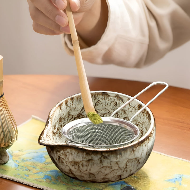 Skanto | Tradisjonell Matcha Te-sett – 6-delt Autentisk Japansk Matcha Kit – Premium Bambus & Keramikk