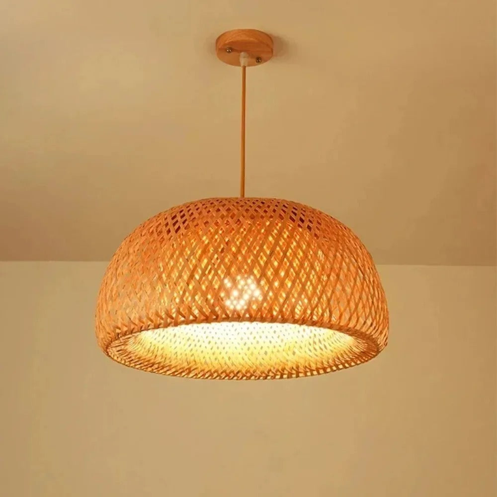 Bamboo Lampe Håndstrikket Kinesisk Stil Veving | Skanto