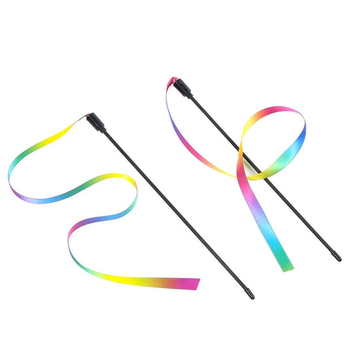 Rainbow Strips Stick Katt Teaser Stang Skanto