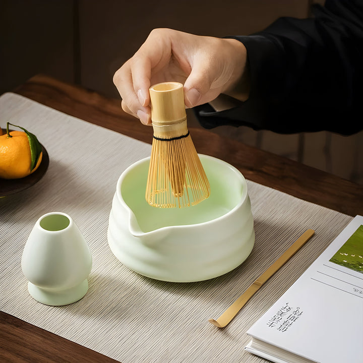 Skanto | Matcha Keramisk Sett – Tradisjonell Japansk Te Sett for Avslappende & Bevisste Øyeblikk