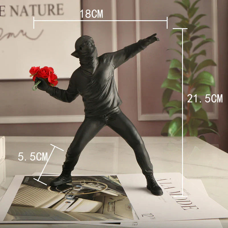 BloomThrower Moderne Flower Thrower Statue Skanto