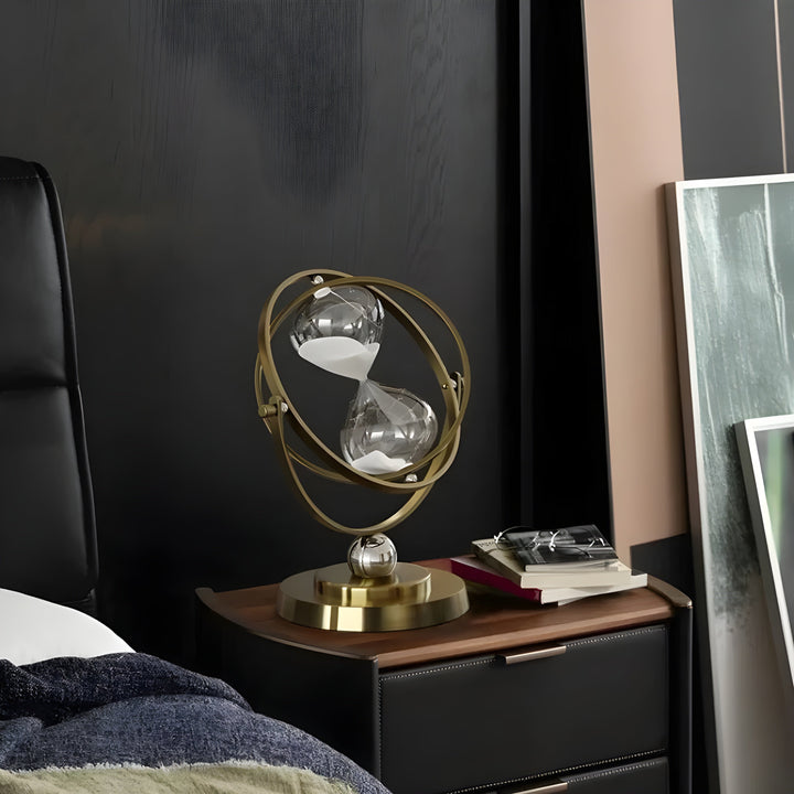 Globeformet timeglass – vintage-utseende, antikk stil for stue eller kontor