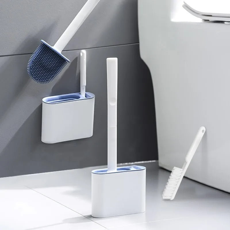 Skanto | Toalettbørste | Veggmontert, Hygienisk design med holdbare børster for full rengjøring i små bad