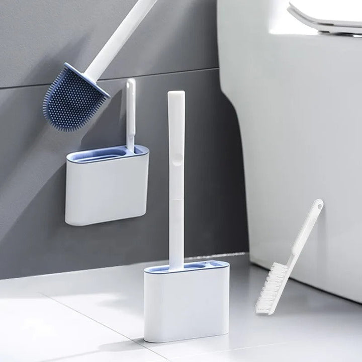 Skanto | Toalettbørste | Veggmontert, Hygienisk design med holdbare børster for full rengjøring i små bad