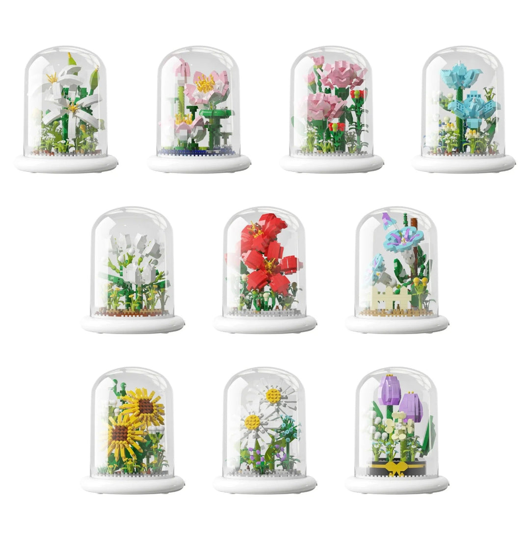 Skanto | Elegant byggekloss blomst i et glass