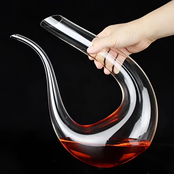 Vinkaraffel med perlator – Håndbrygget og stilig – 1500 ml for bar og hjem – Blyfritt glass