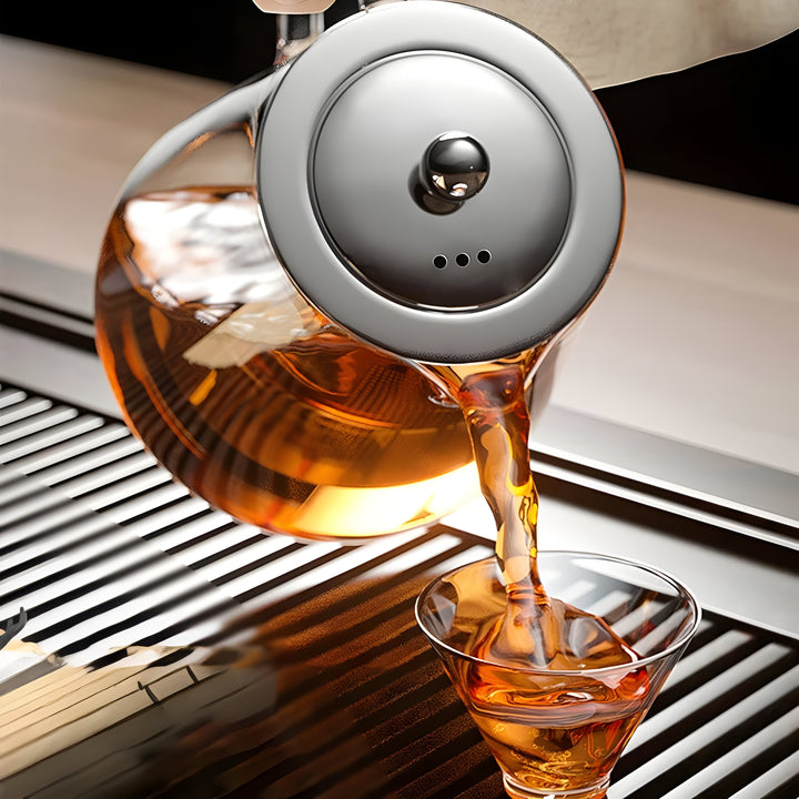 CrystalBrew Cup - Varmeresistent glass med rustfritt stålfilter | Skanto