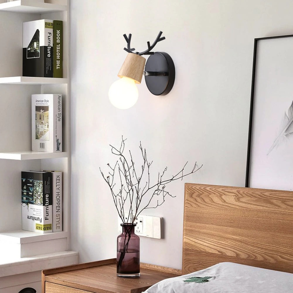 Deer Antler Vegglampe i Nordisk Stil Design | Skanto