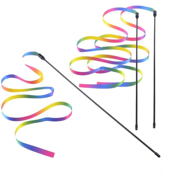 Rainbow Strips Stick Katt Teaser Stang Skanto