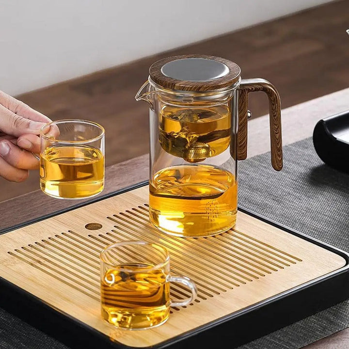 TranquilSip Teekanne – Magnetisk Bryter Filterglass Teapot | Skanto