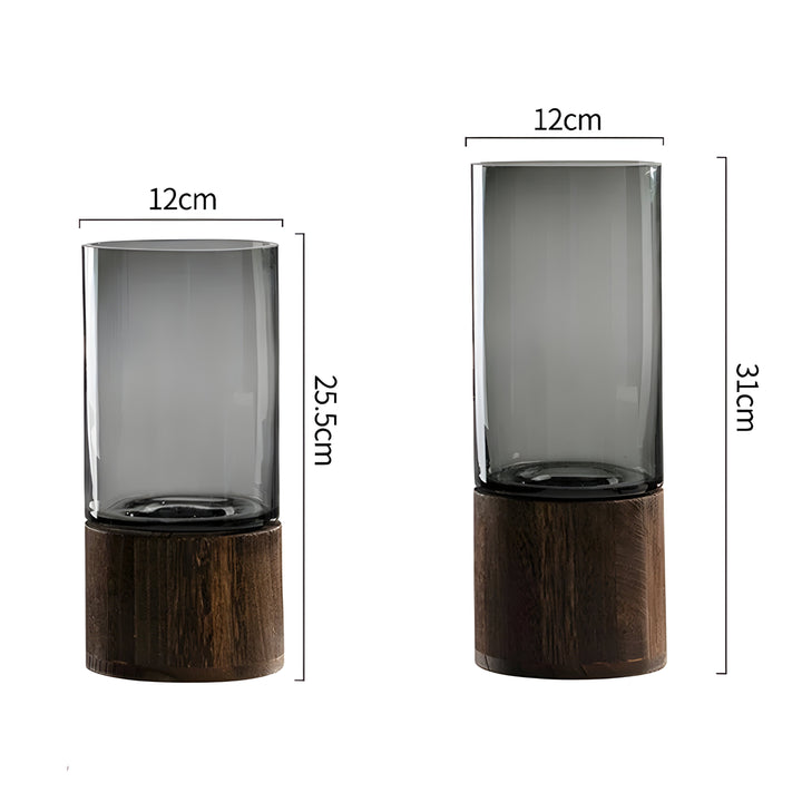 TranquilSkantooom Vase – europeisk hydroponisk vase laget av tre og glass