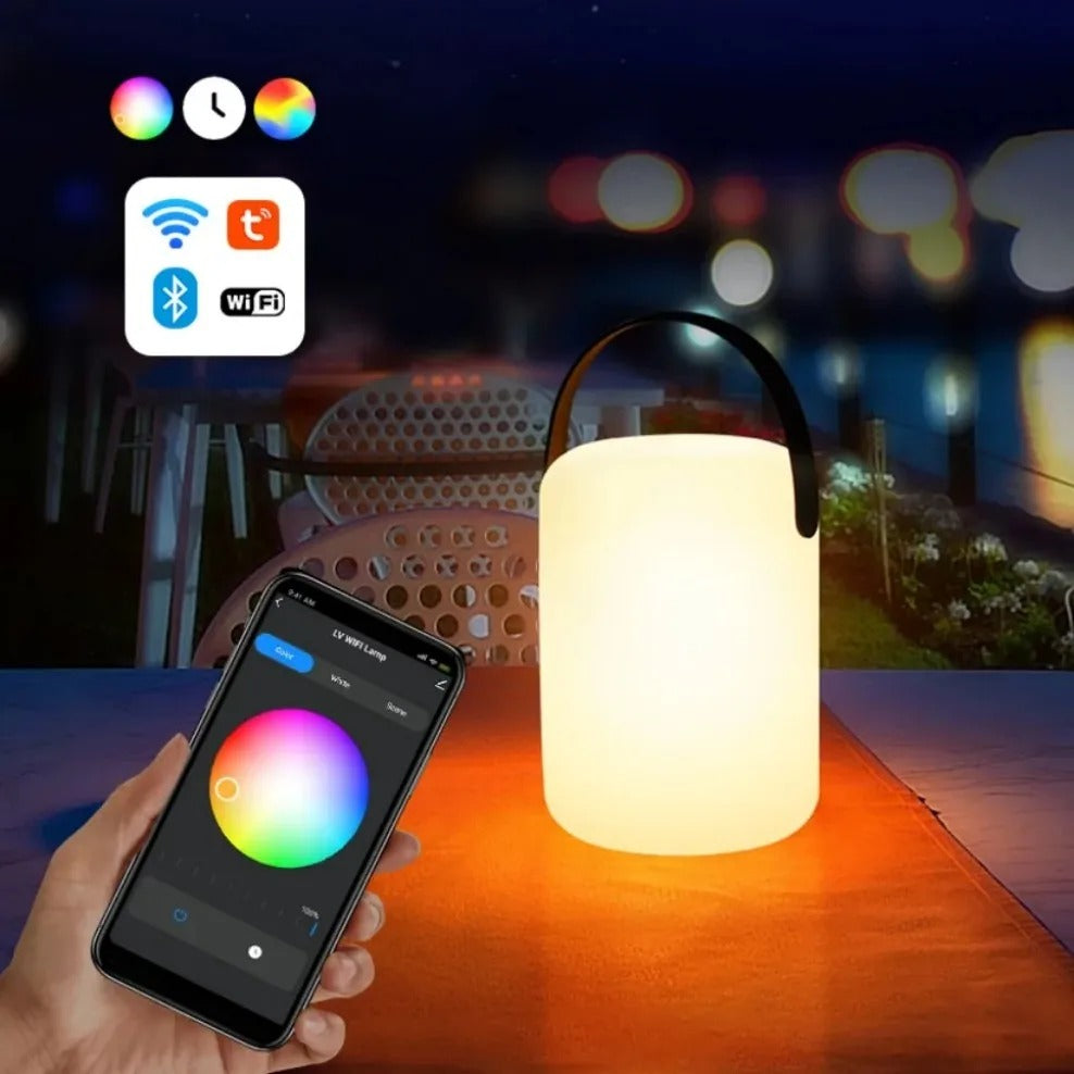 Skanto | LuminaFusion Lampe – Bærbar Vanntett Trådløs Bordlampe med Fjernkontroll