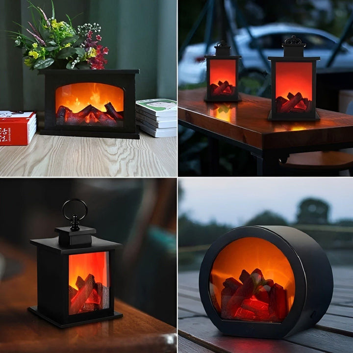 Skanto | RadiantFlame LED Lantern – Realistisk Flamme Bordlampe for Koselig Atmosfære Belysning