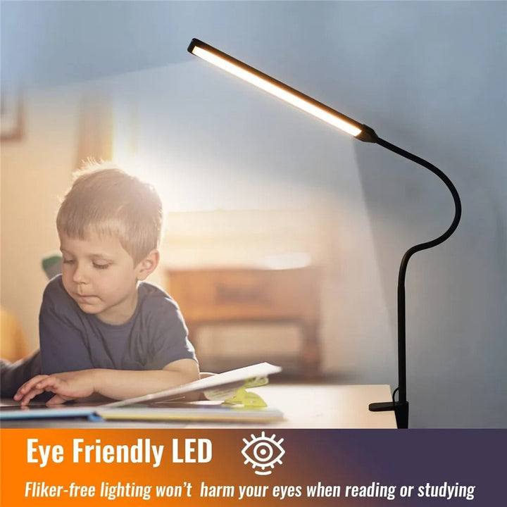 Skanto | Dobbel-hette LED Skrivebordslampe | Belysningsløsning for Studie, Arbeid & Kontorbruk