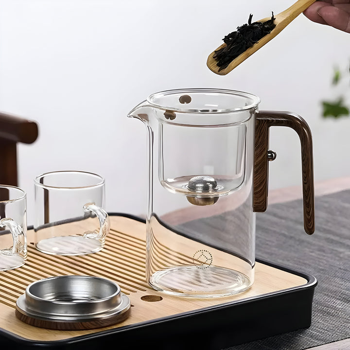 TranquilSip Teekanne – Magnetisk Bryter Filterglass Teapot | Skanto