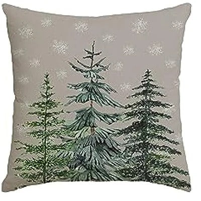 Skanto | MerryCushion – Grønn putetrekk med festlig juleskrift 45x45 cm