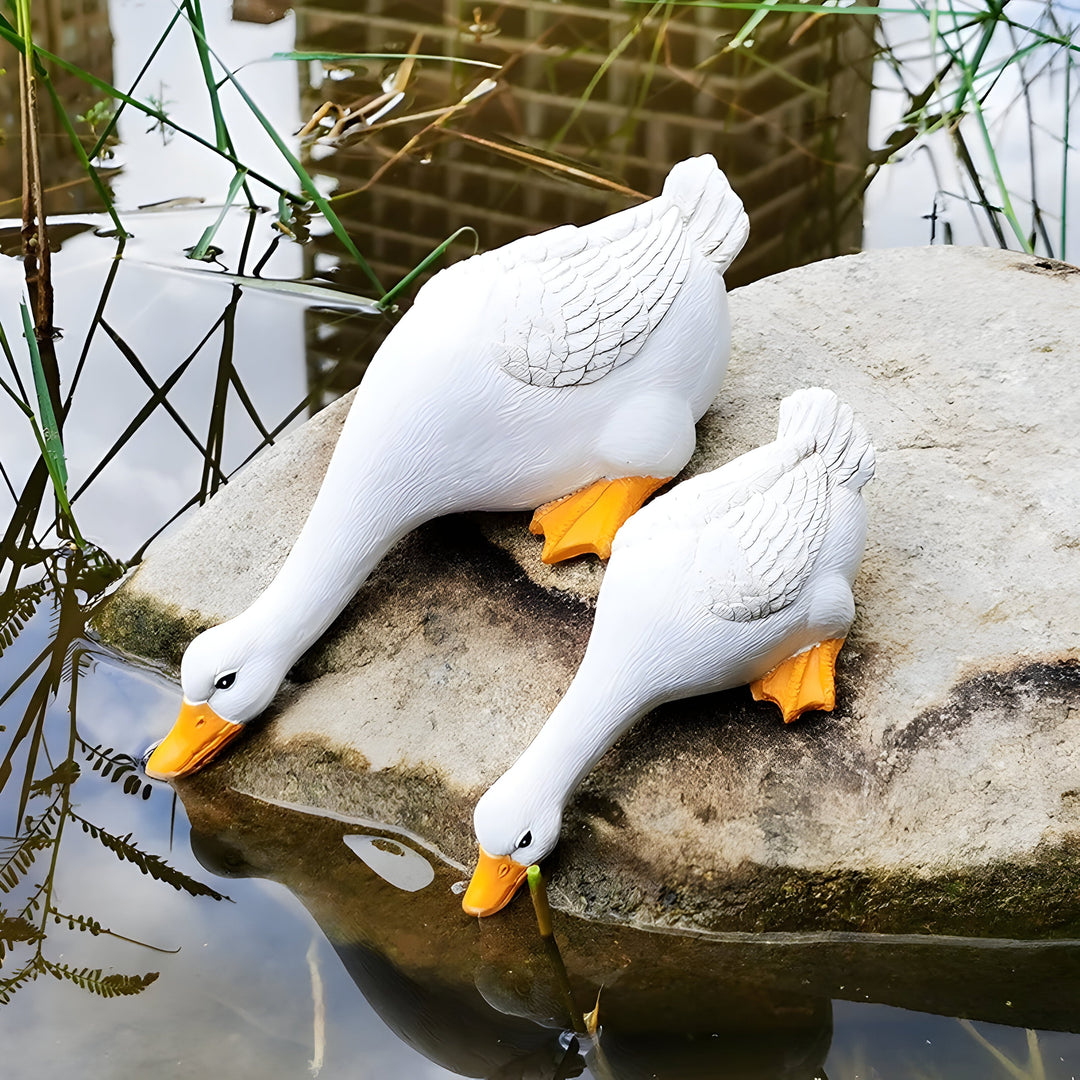 PuddlePals Skulptur – LandhusstilAnd & Gås Figur | Skanto