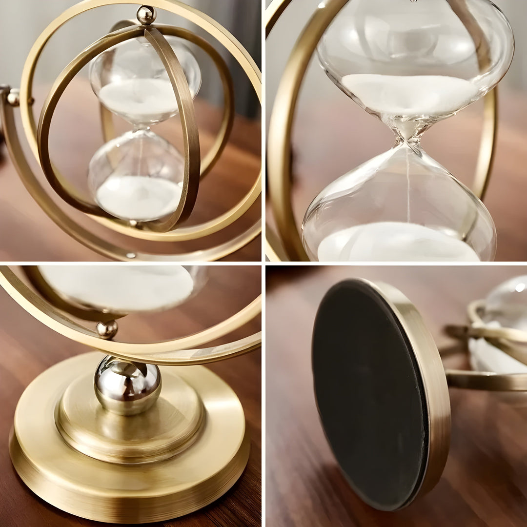 Globeformet timeglass – vintage-utseende, antikk stil for stue eller kontor