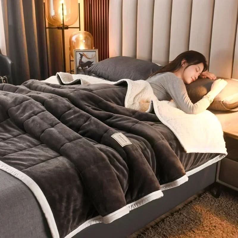 Skanto | Varm flanell korallfleece teppe mykt koselig kast for vinter