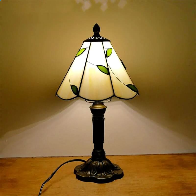 Retro-Barock-Tischleuchte fra Tiffany-Glass med LED-Beleuchtung, E27