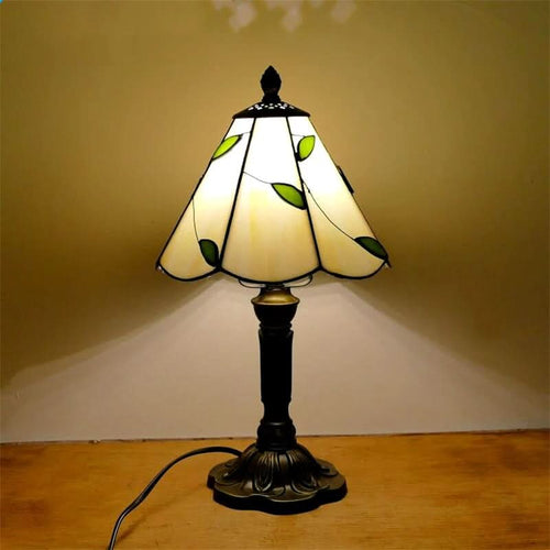 Retro-Barock-Tischleuchte fra Tiffany-Glass med LED-Beleuchtung, E27