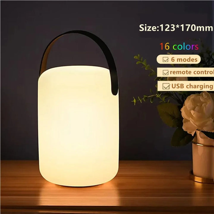 Skanto | LuminaFusion Lampe – Bærbar Vanntett Trådløs Bordlampe med Fjernkontroll