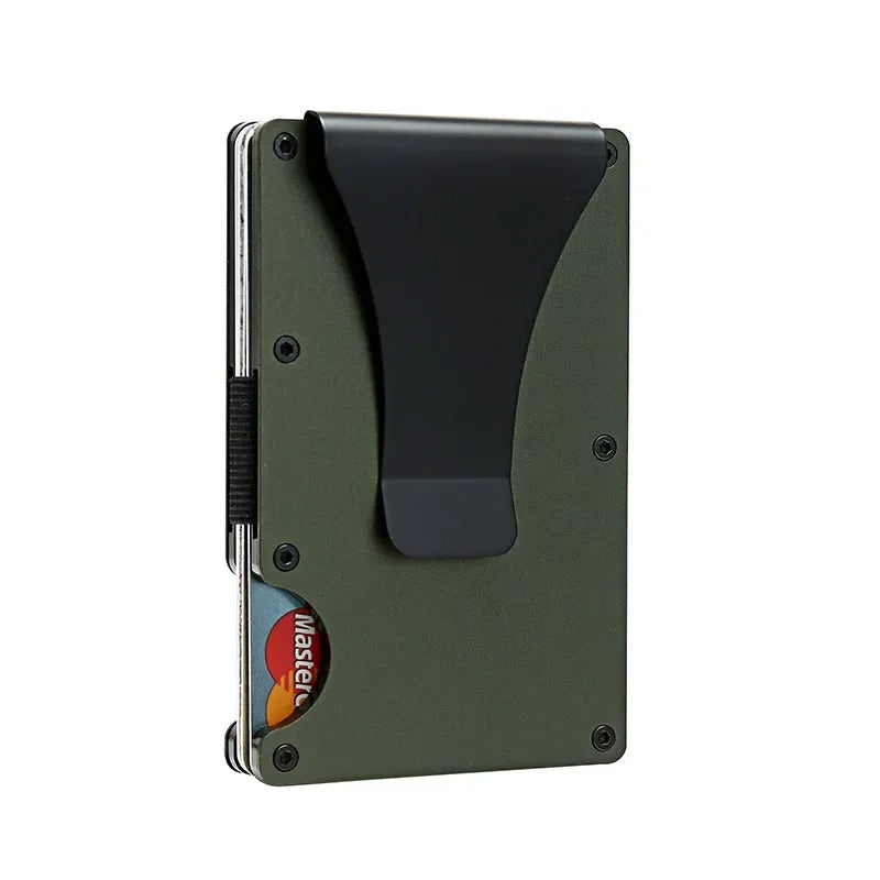 Skanto | Titanium Matte Cobalt Kortholder – Slank & Stilig RFID-lommebok for Menn & Kvinner