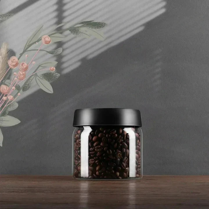 Skanto | Glassbønneoppbevaringsbeholder med aroma beskyttelseslokk for langvarig friskhet