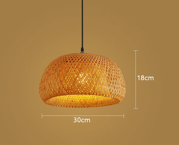 Bamboo Lampe Håndstrikket Kinesisk Stil Veving | Skanto