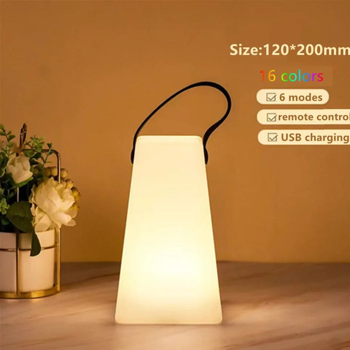 Skanto | LuminaFusion Lampe – Bærbar Vanntett Trådløs Bordlampe med Fjernkontroll