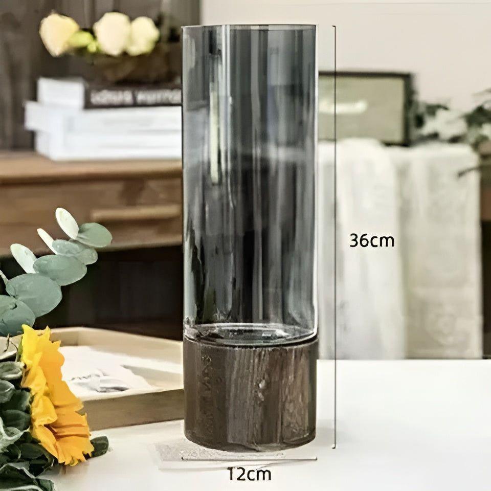 HydroGlass Vase - Europeisk Tre-Transparent Glass Vase | Skanto