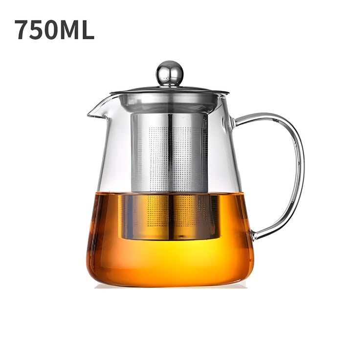 CrystalBrew Cup - Varmeresistent glass med rustfritt stålfilter | Skanto